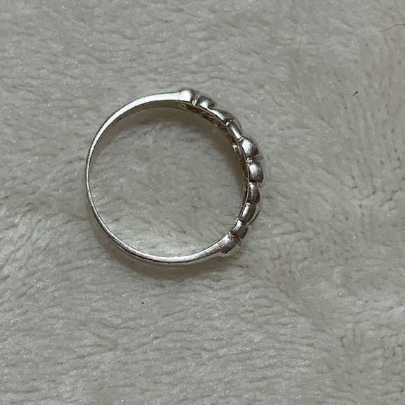 Sterling Silver EUC NF 925 X Heart Ring size 7.5 - Picture 6 of 9